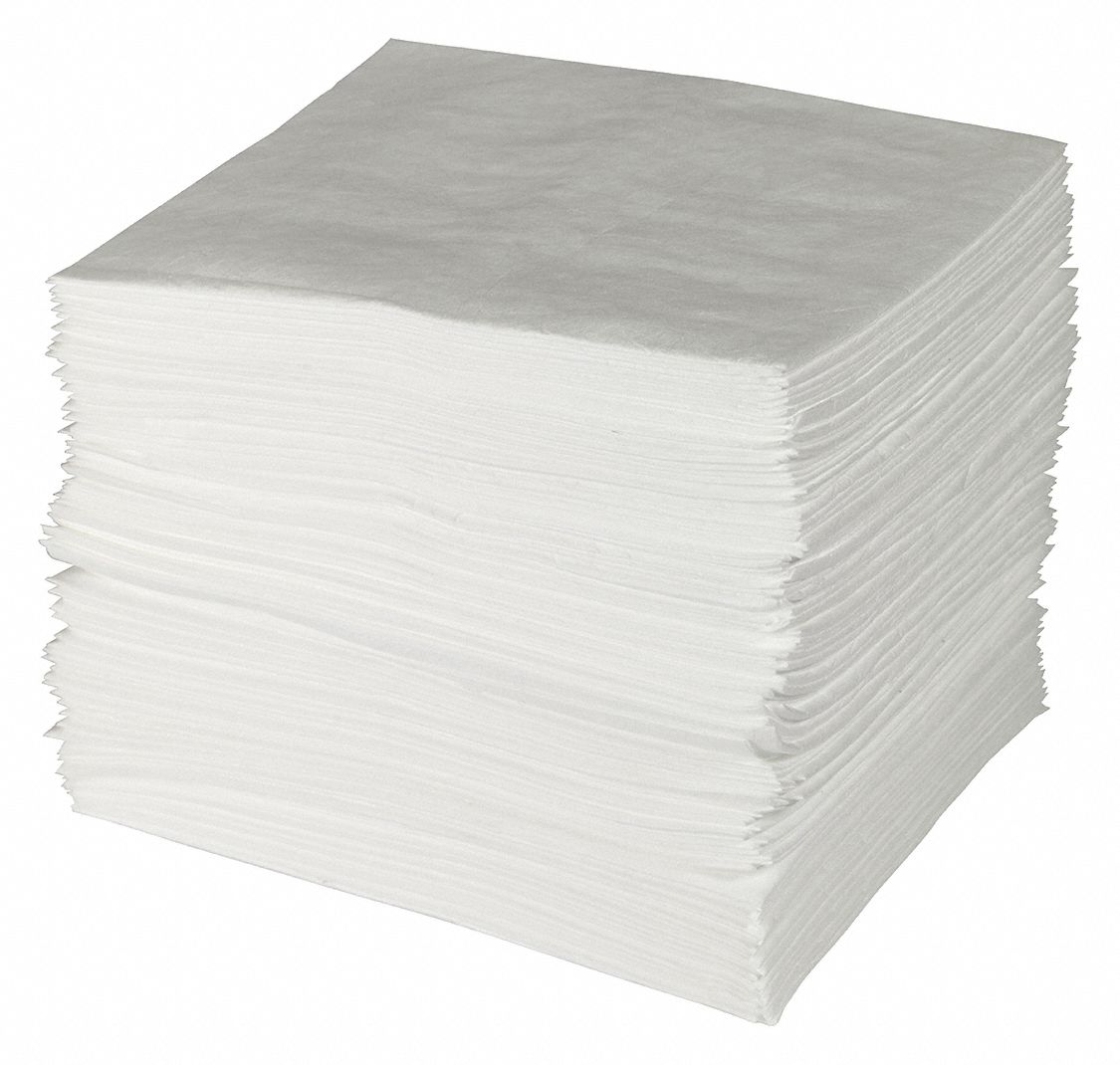 ABSORBENT PAD, 30 OZ ABSORBED PER PAD, 24 GALLON CAPACITY, BALE, OIL ONLY, 100 PK