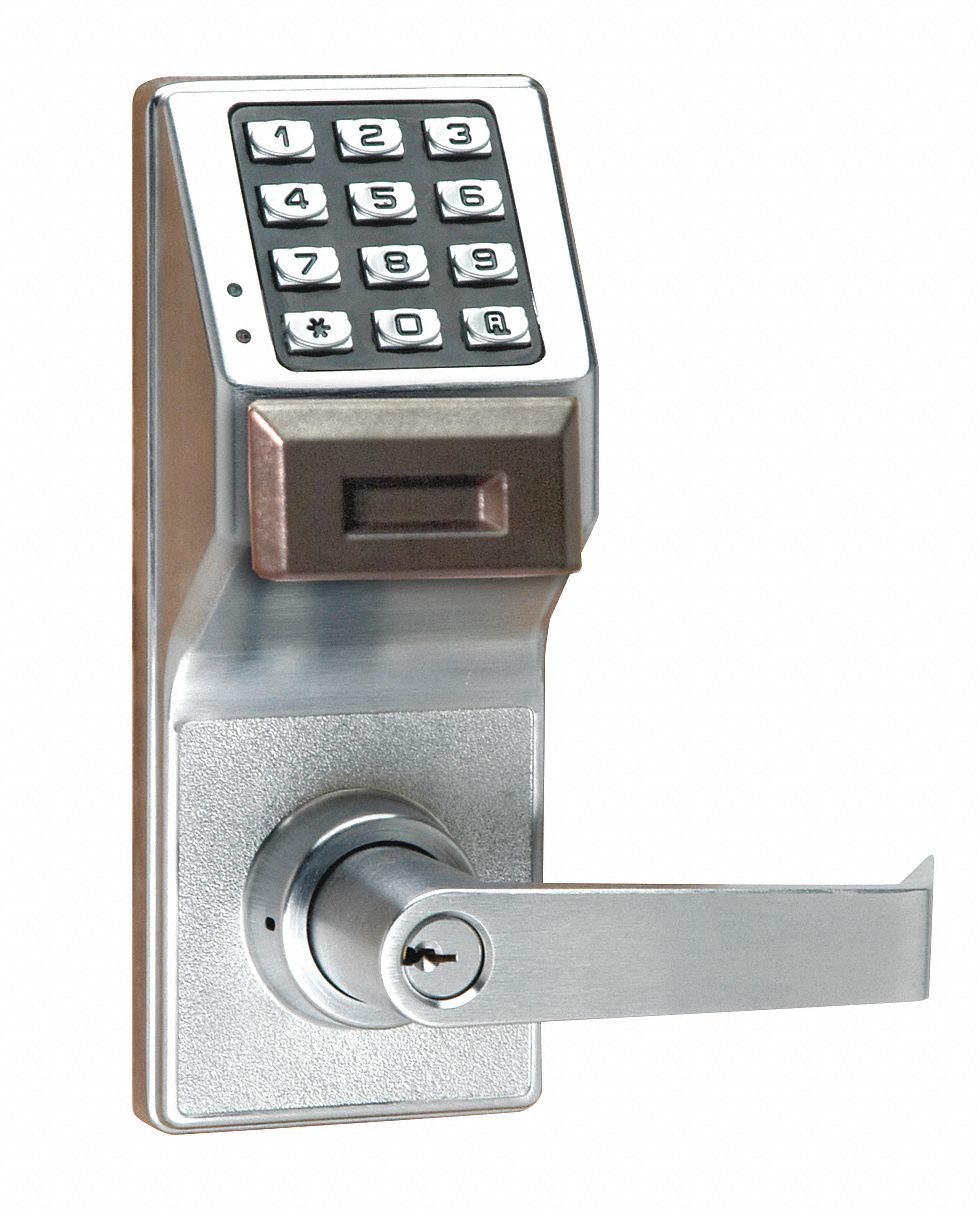 Electronic Keyless Lock: Entry with Key Override, Proximity and Keypad, Cylindrical Mounting