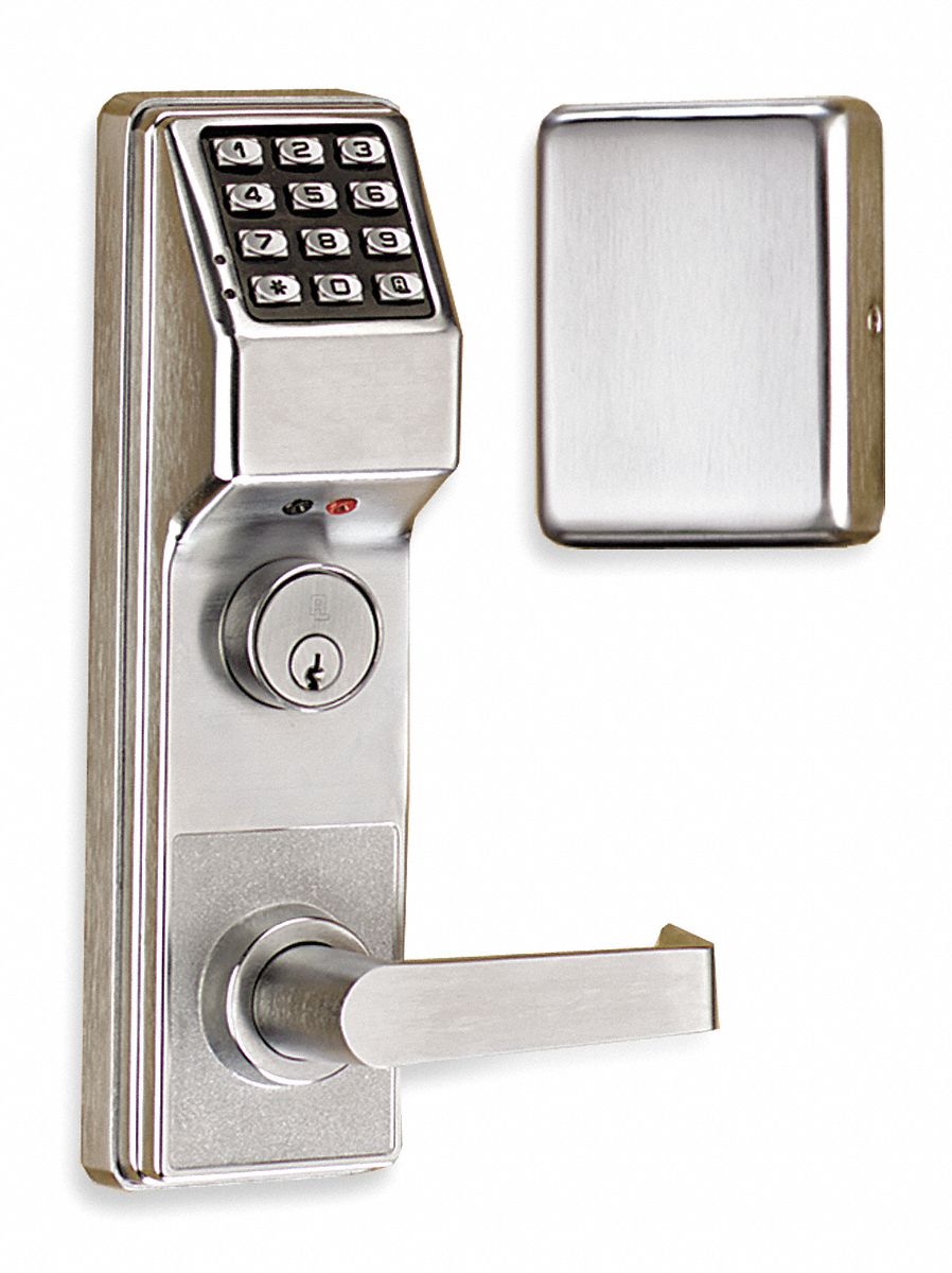 Electronic Keyless Exit Trim Lock: Entry with Key Override, Keypad, Zinc Alloy