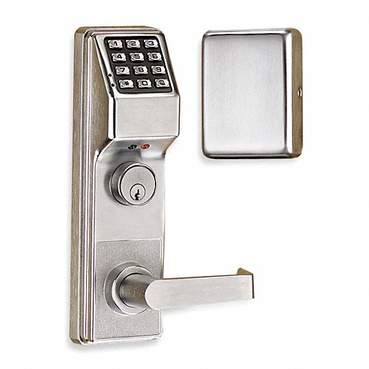 Electronic Keyless Exit Trim Lock: Entry with Key Override, Keypad, Zinc Alloy