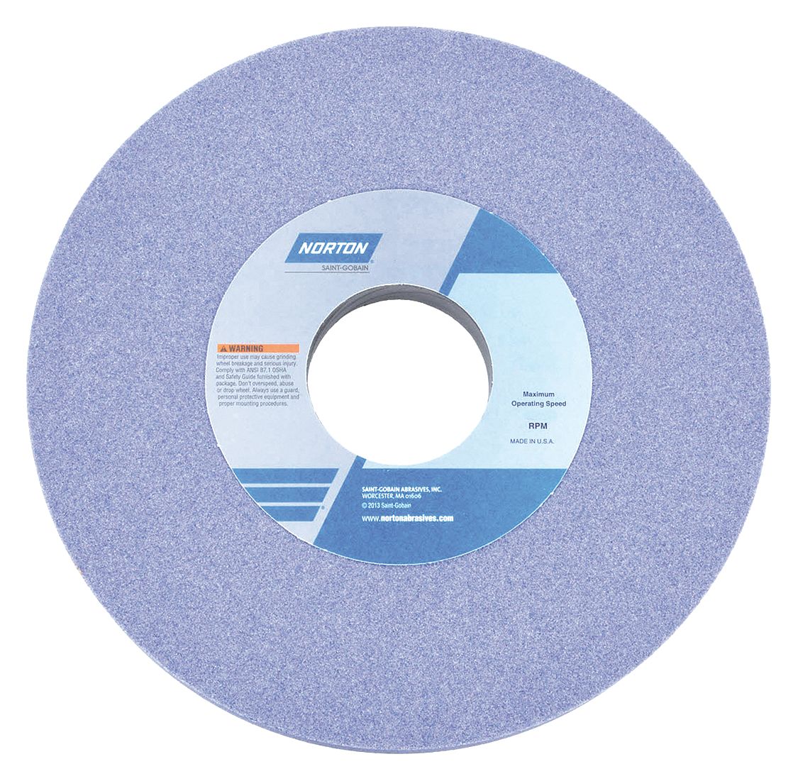 Straight Grinding Wheel: Type 1, 10" x 1" x 3", 32A60-IVBE