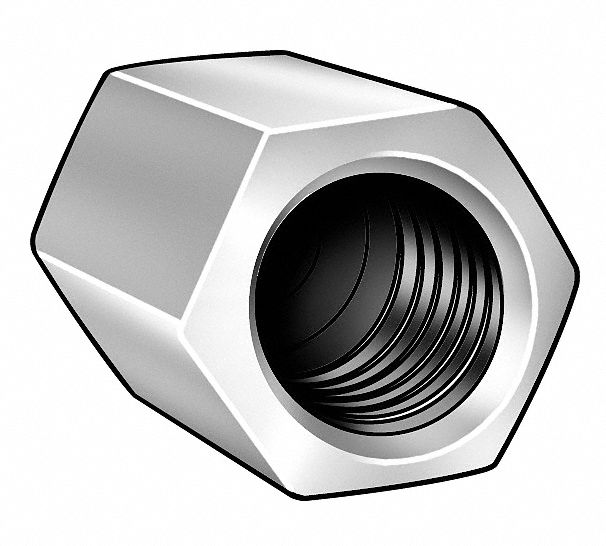Thread Size: 5/8-11 Quantity: 100 Width: 7/8 18-8 Stainless Steel Length: 1 3/4 Hex Coupling Nuts 5/8-11 x 7/8 x 1 3/4 