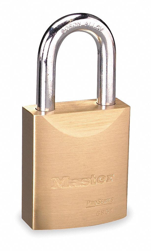 KEYED PADLOCK,29/32 IN,RECTANGLE,GOLD