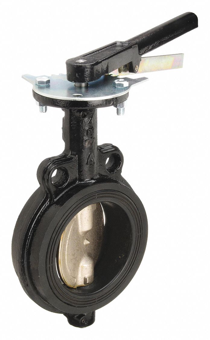 Butterfly Valve: 2 in Pipe Size, Concentric, 250 psi Max. Pressure (CWP), Wafer, 10