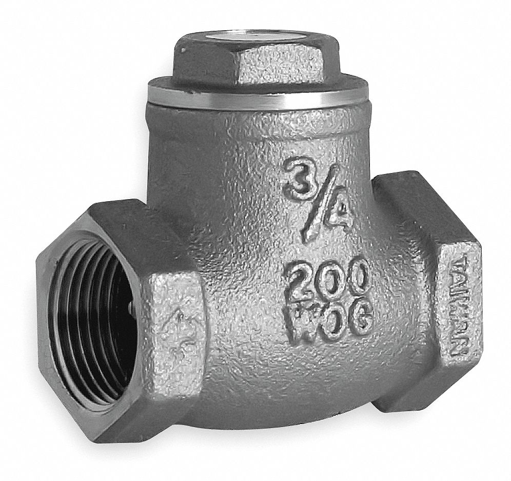 SWING CHECK VALVE,1-1/4 IN,FNPT,BRA