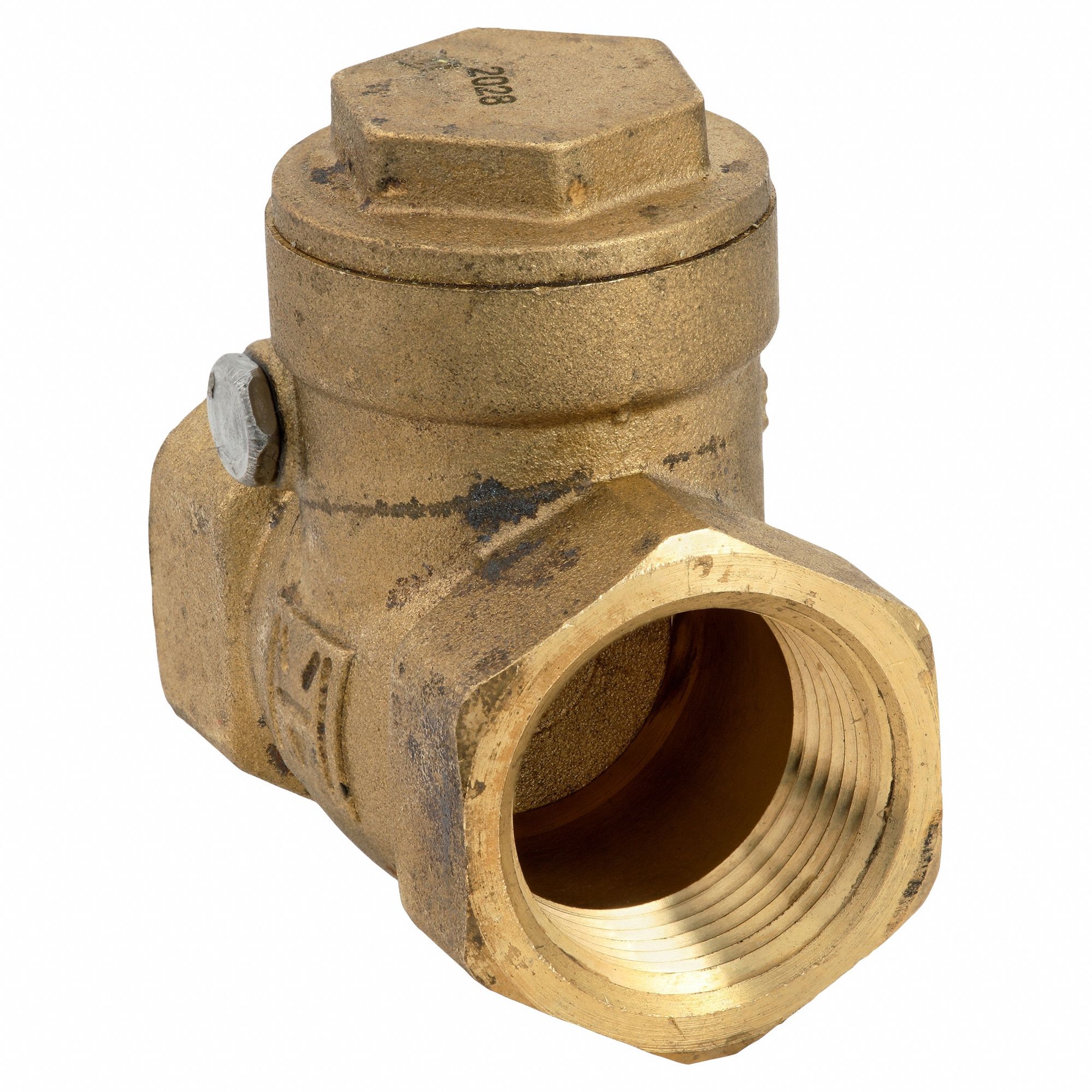SWING CHECK VALVE, SWING, INLINE VALVE BODY, ¾ IN PIPE, FNPT X FNPT, BRASS, STANDARD