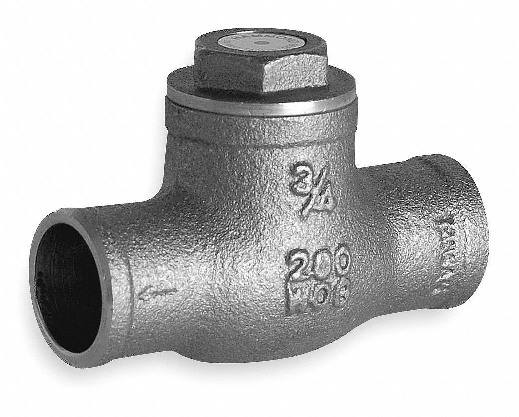 SWING CHECK VALVE,1/2 IN,SOLDER,BRA