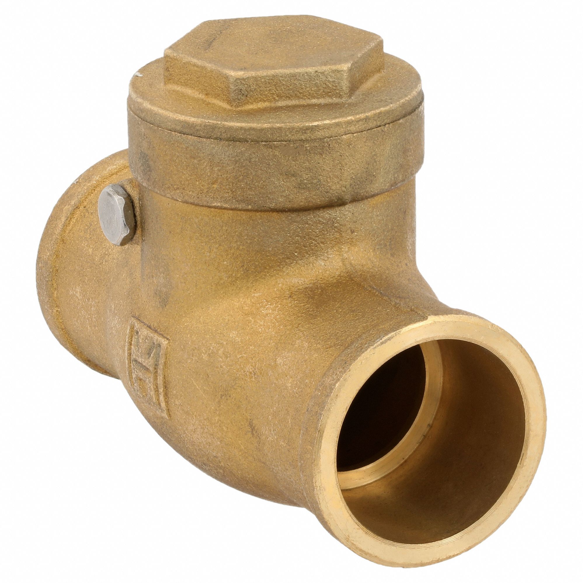 SWING CHECK VALVE, SWING, INLINE VALVE BODY, 1 IN PIPE, SWEAT X SWEAT, BRASS, STANDARD