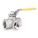 MANUAL THREE-WAY BALL VALVE: 1¼ IN, CF8M STAINLESS STEEL, L FLOW, TWO-PIECE