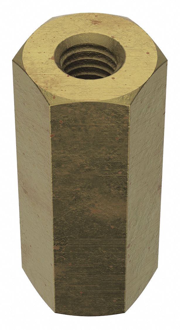 APPROVED VENDOR COUPLING NUT, ZINC PLATED, GRADE 2, STEEL