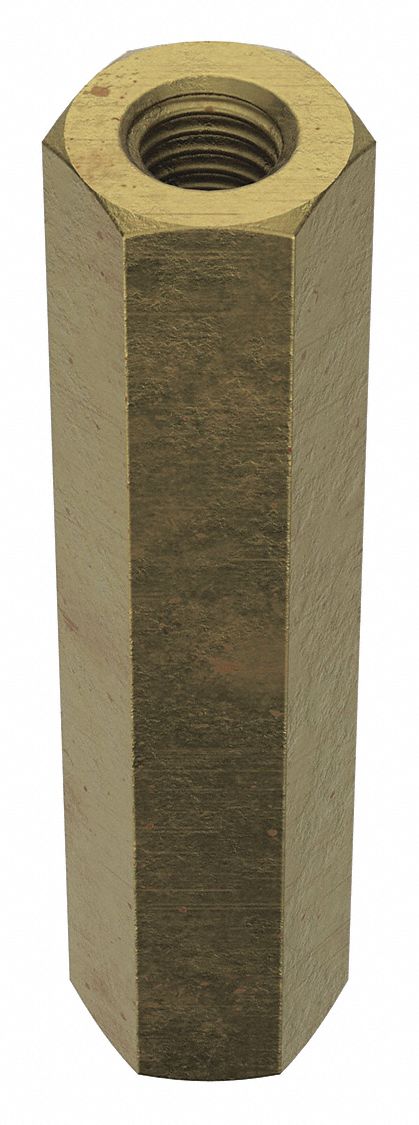 Coupling Nut: Zinc-Plated, Grade 2, Steel, 1/2"-13 Thread, Left Hand and Right Hand, 4 in Lg, 2 PK