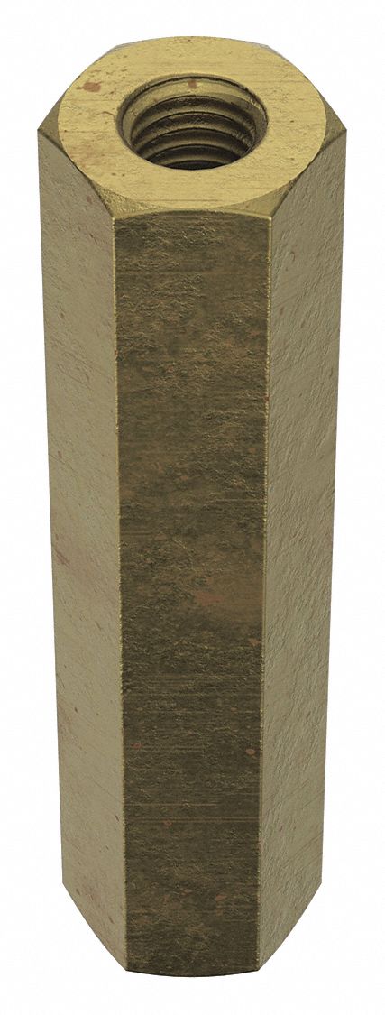 Coupling Nut: Zinc-Plated, Grade 2, Steel, 5/8"-11 Thread, Left Hand and Right Hand, 5 in Lg, 2 PK