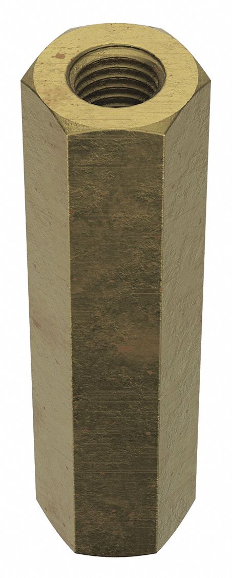 Coupling Nut: Zinc-Plated, Grade 2, Steel, 3/4"-10 Thread, Left Hand and Right Hand, 5 in Lg, 2 PK