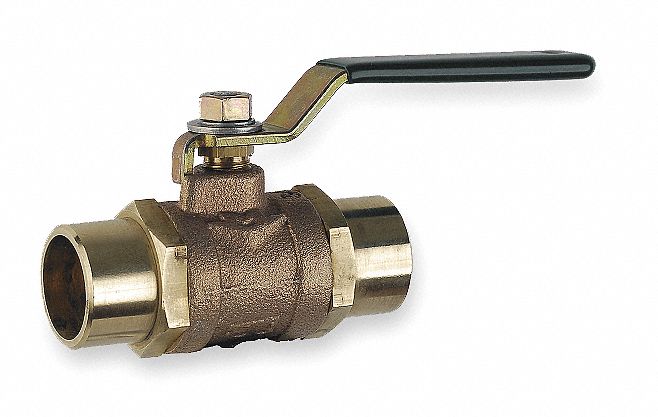 Butterfly Disc Valve: 1 1/2 in Pipe Size, Solder, 175 psi Max. Pressure (CWP), FKM