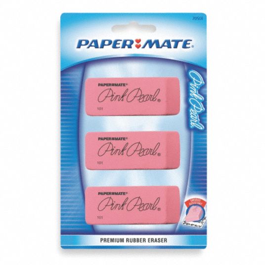 SANFORD, Pink, Soft Rubber, Block Style Eraser 1JU6470501 Grainger