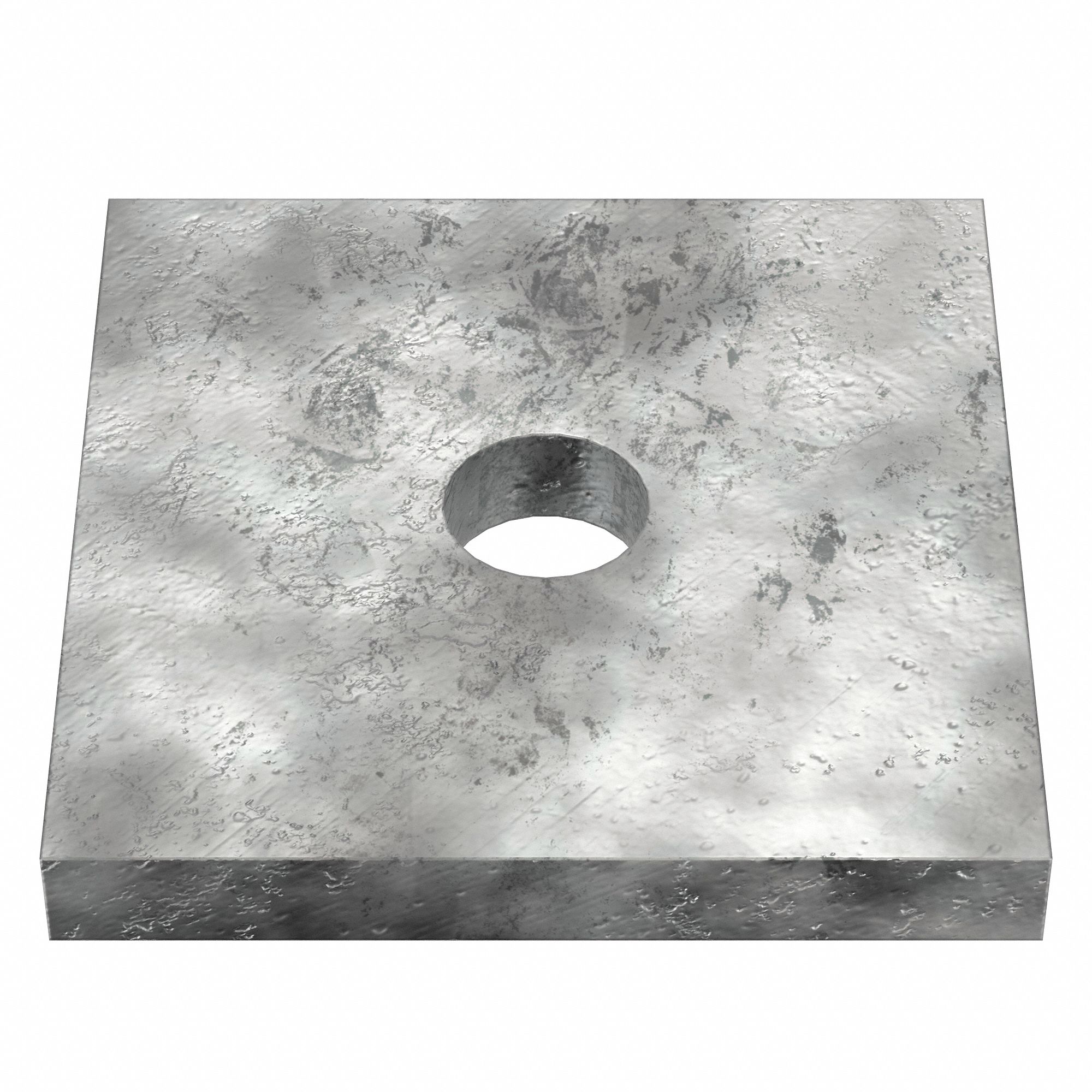 SQUARE WASHER, FOR ⅜ IN SCREW, STEEL, GALVANIZED, 0.438 IN ID, 2 PK