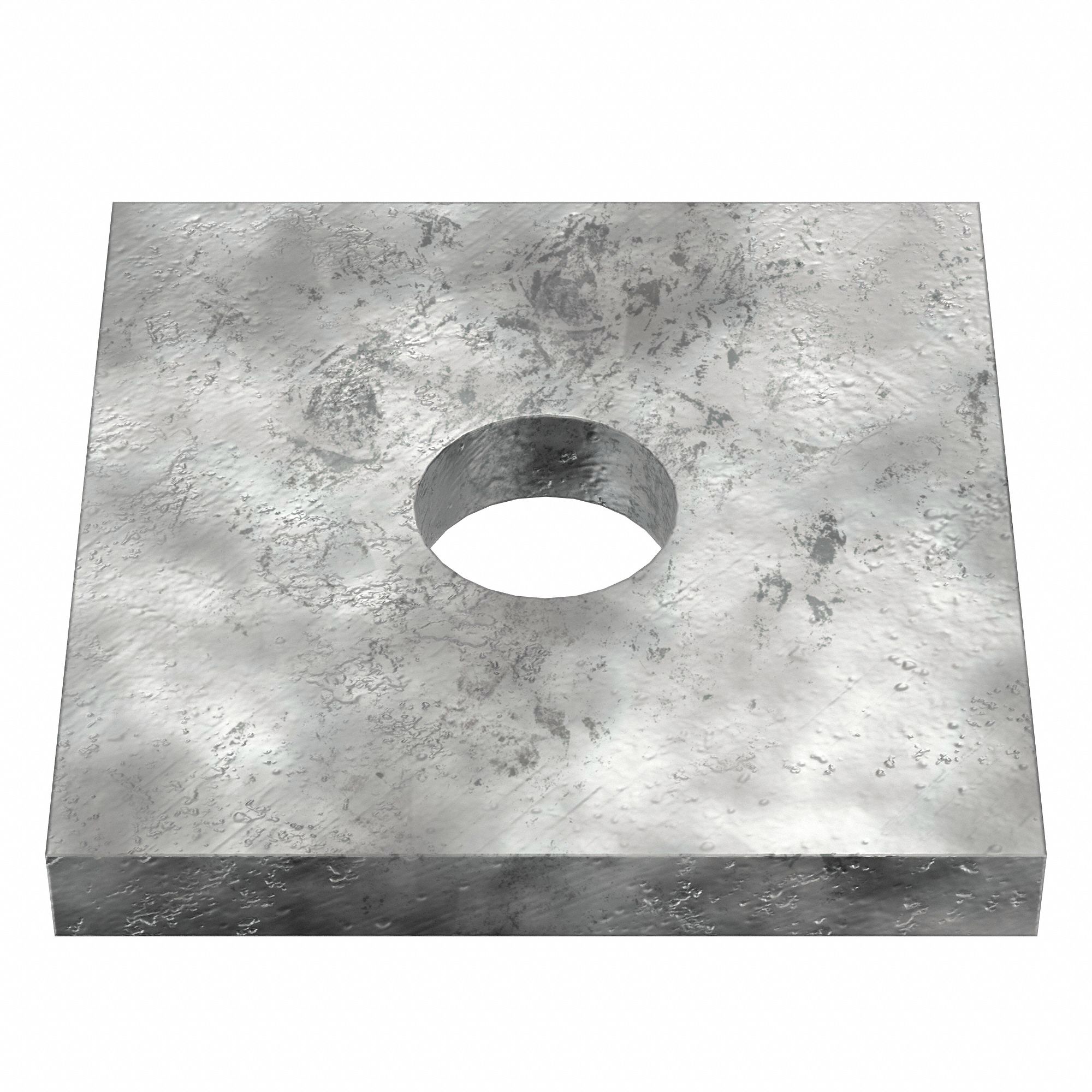 SQUARE WASHER, FOR ½ IN SCREW, STEEL, GALVANIZED, 0.562 IN ID, 2 PK