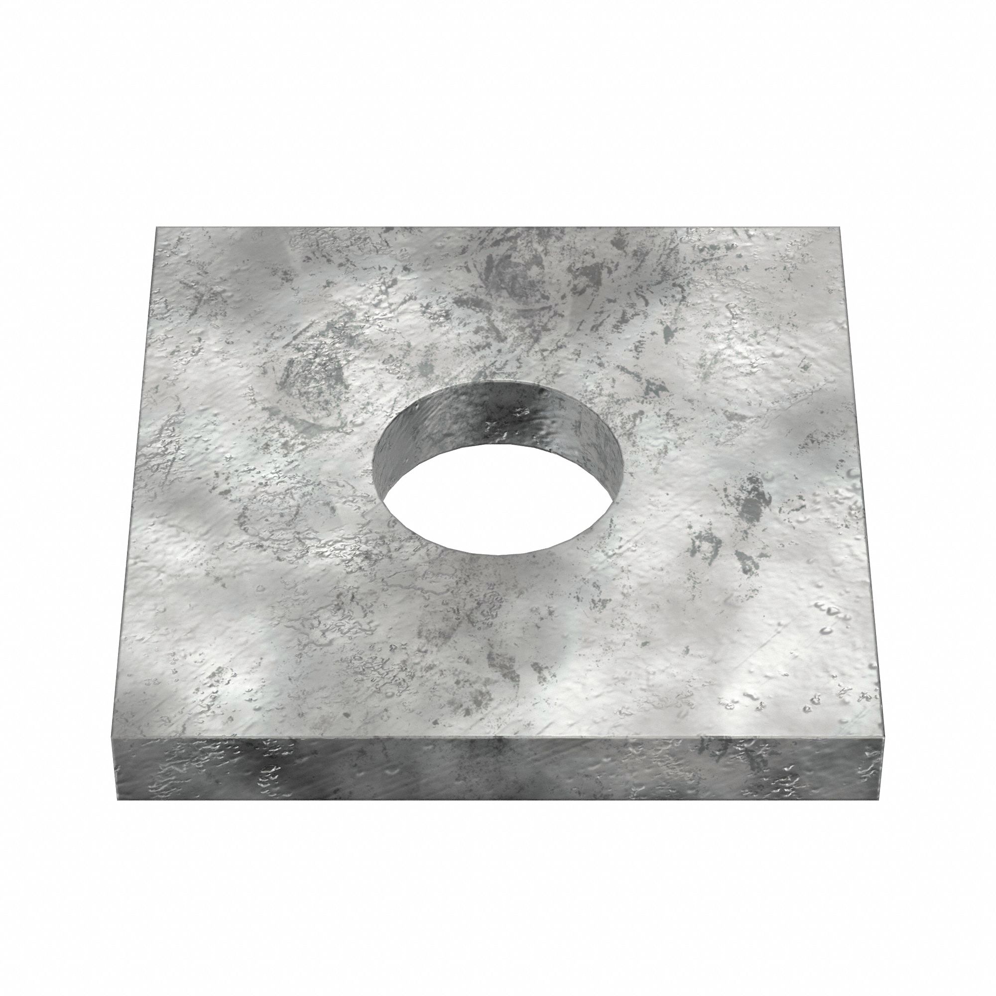 SQUARE WASHER, FOR ⅝ IN SCREW, STEEL, GALVANIZED, 0.688 IN ID, 2 PK