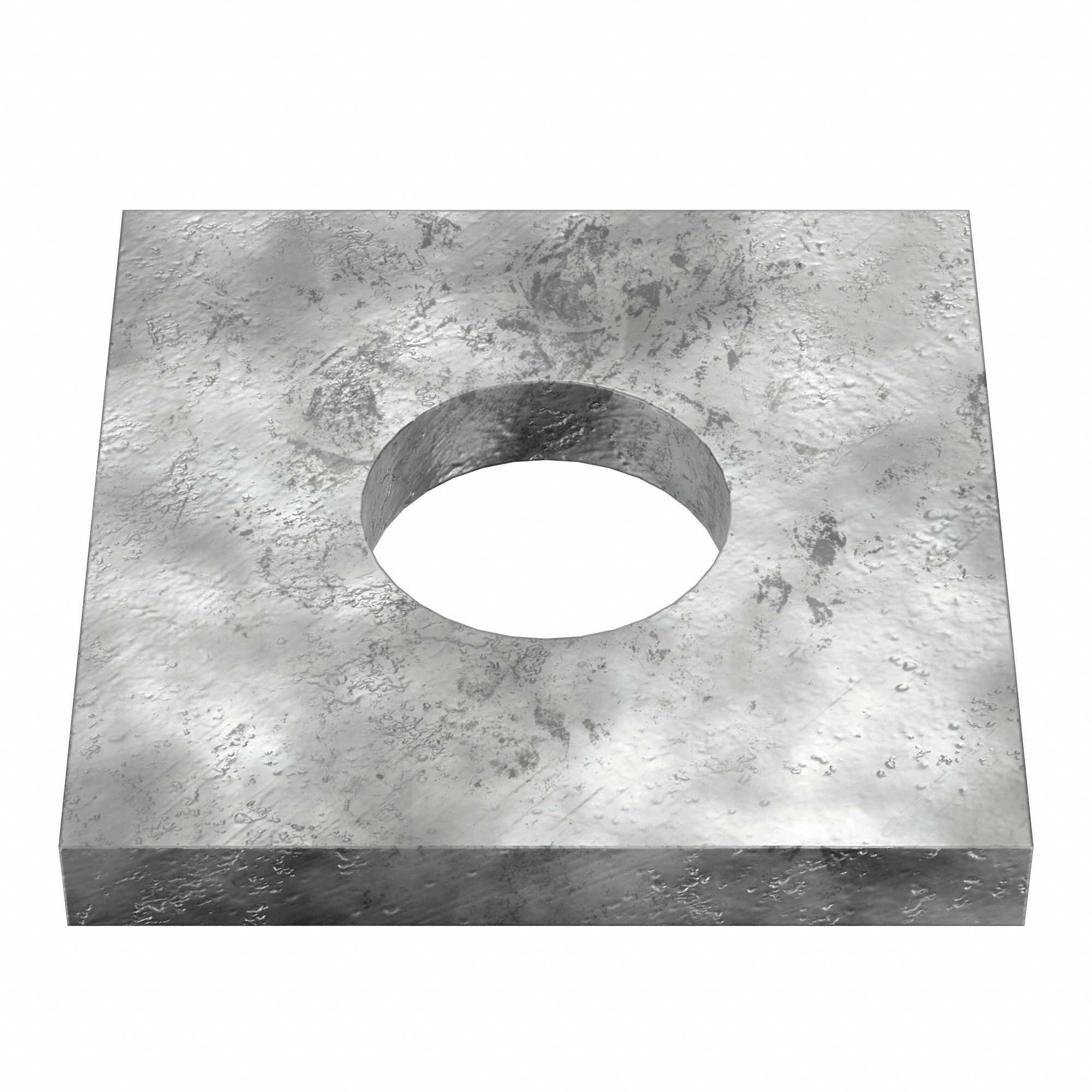 Square Washer: Case Hardened, Galvanized, Steel, 3/4 in Screw Sz, 0.812 in In Dia, 2 PK