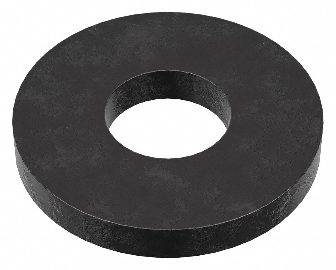 Large O.D. Oversized Washer: Case Hardened, Black Oxide, Steel, 3/4 in Screw Sz, 2 in Out Dia, 2 PK