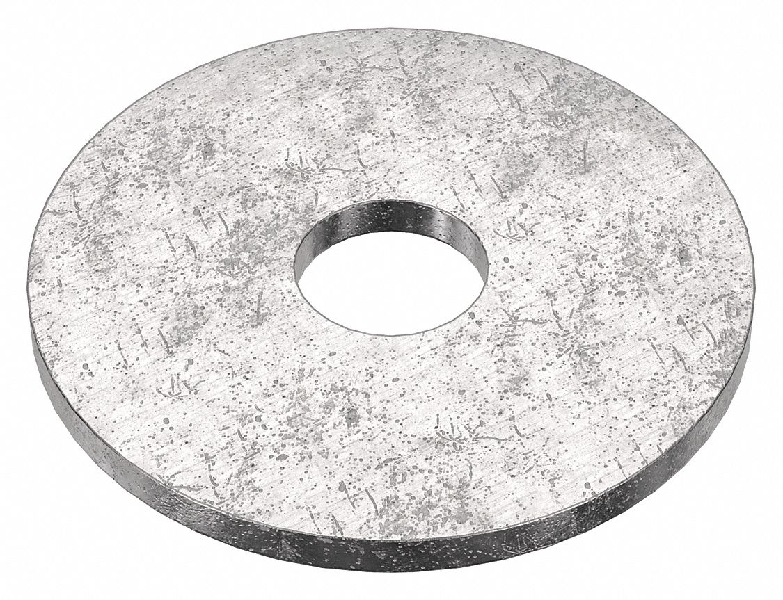 Large O.D. & Thick Oversized Washer: 18-8, Stainless Steel, 1/2 in Screw Sz, 0.531 in In Dia, 18-8