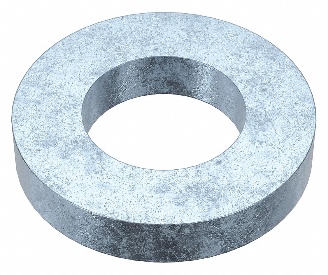 Narrow Rim Type B Washer: Case Hardened, Zinc Plated, Steel, #1 Screw Sz, 0.084 in In Dia, 50 PK