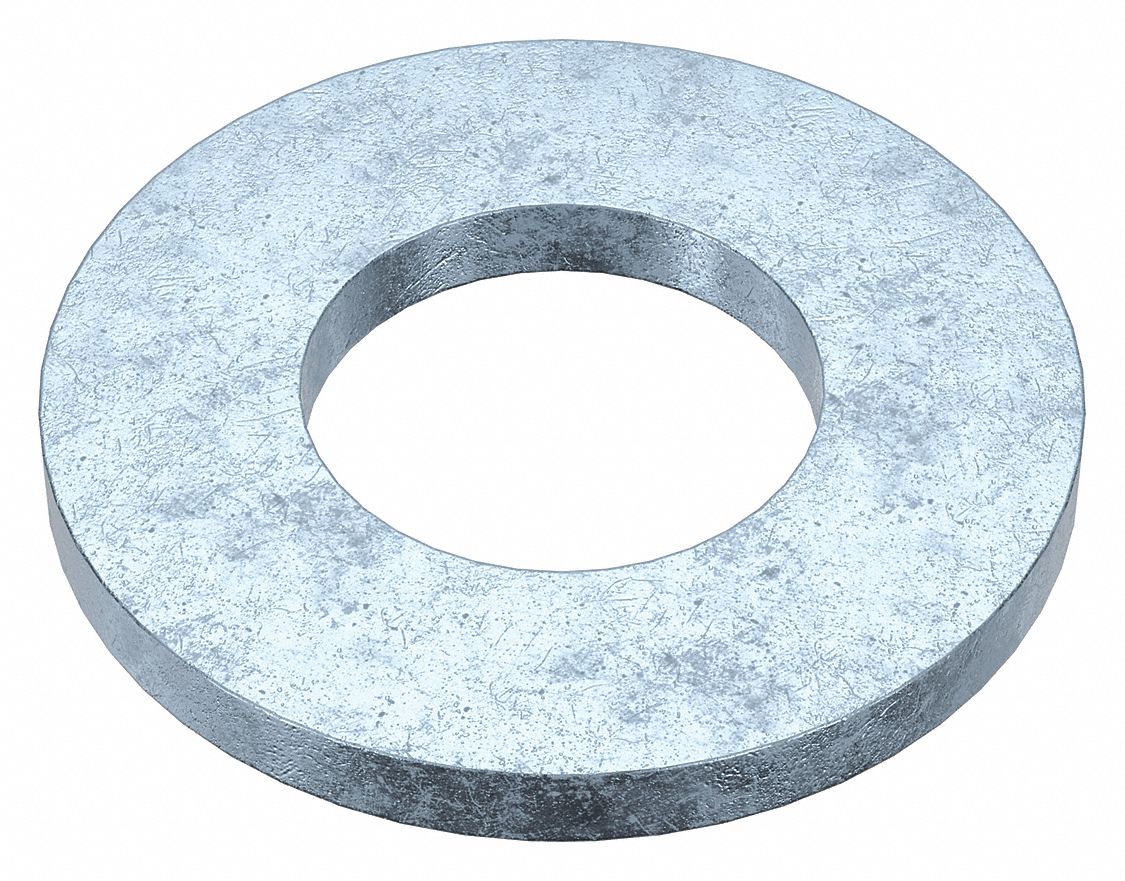 SAE Washer: Case Hardened, Zinc Plated, Steel, 5/16 in Screw Sz, 0.344 in In Dia, 100 PK