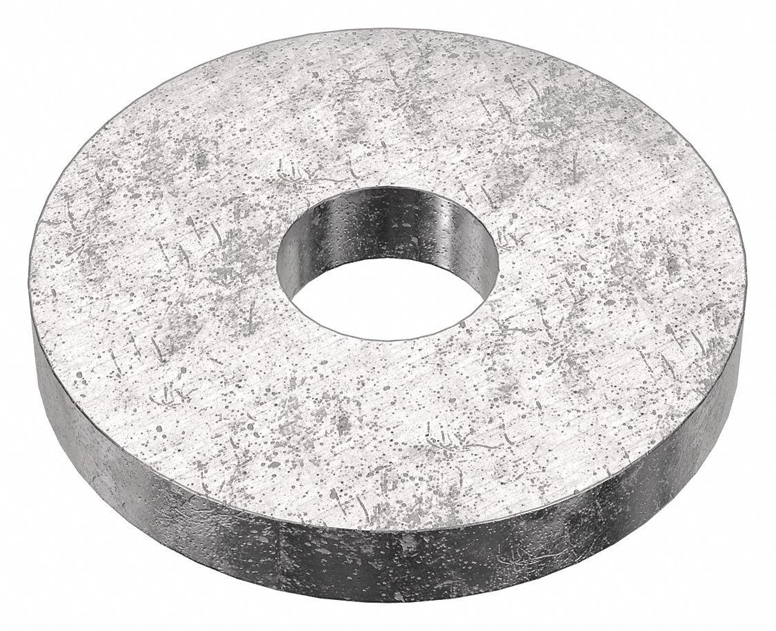 Flat Washer: 18-8, Stainless Steel, M4 Screw Sz, 4.3 mm In Dia, 14 mm Out Dia, 3 mm Max Thick, 2 PK