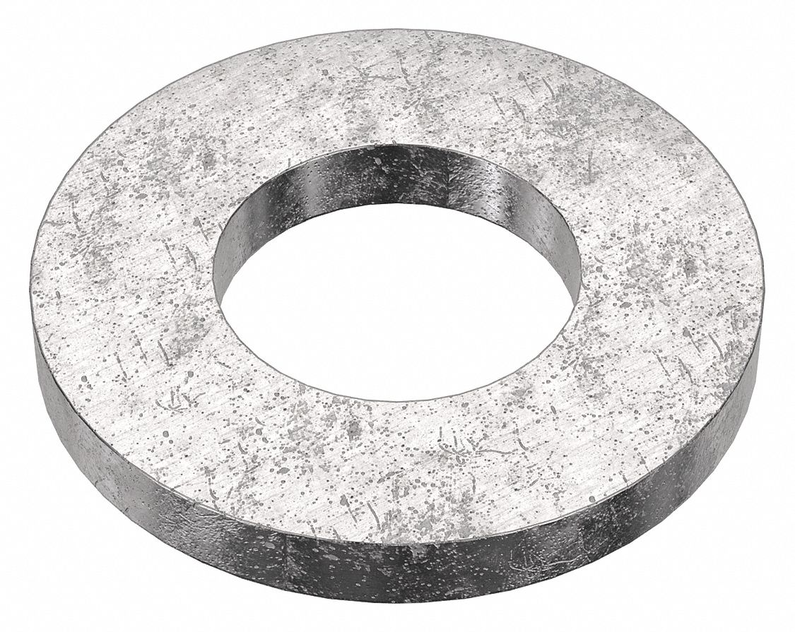 Flat Washer: 18-8, Stainless Steel, M12 Screw Sz, 13 mm In Dia, 26 mm Out Dia, 5 mm Max Thick, 2 PK