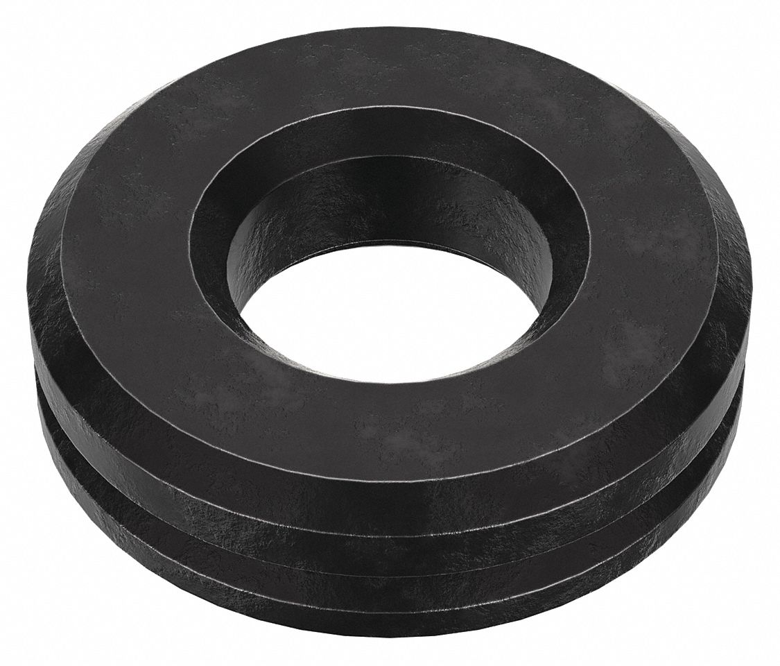 SPHERICAL WASHER, FOR ¼ IN SCREW, STEEL, BLACK OXIDE, 0.313 IN BOTTOM ID, 1 PR