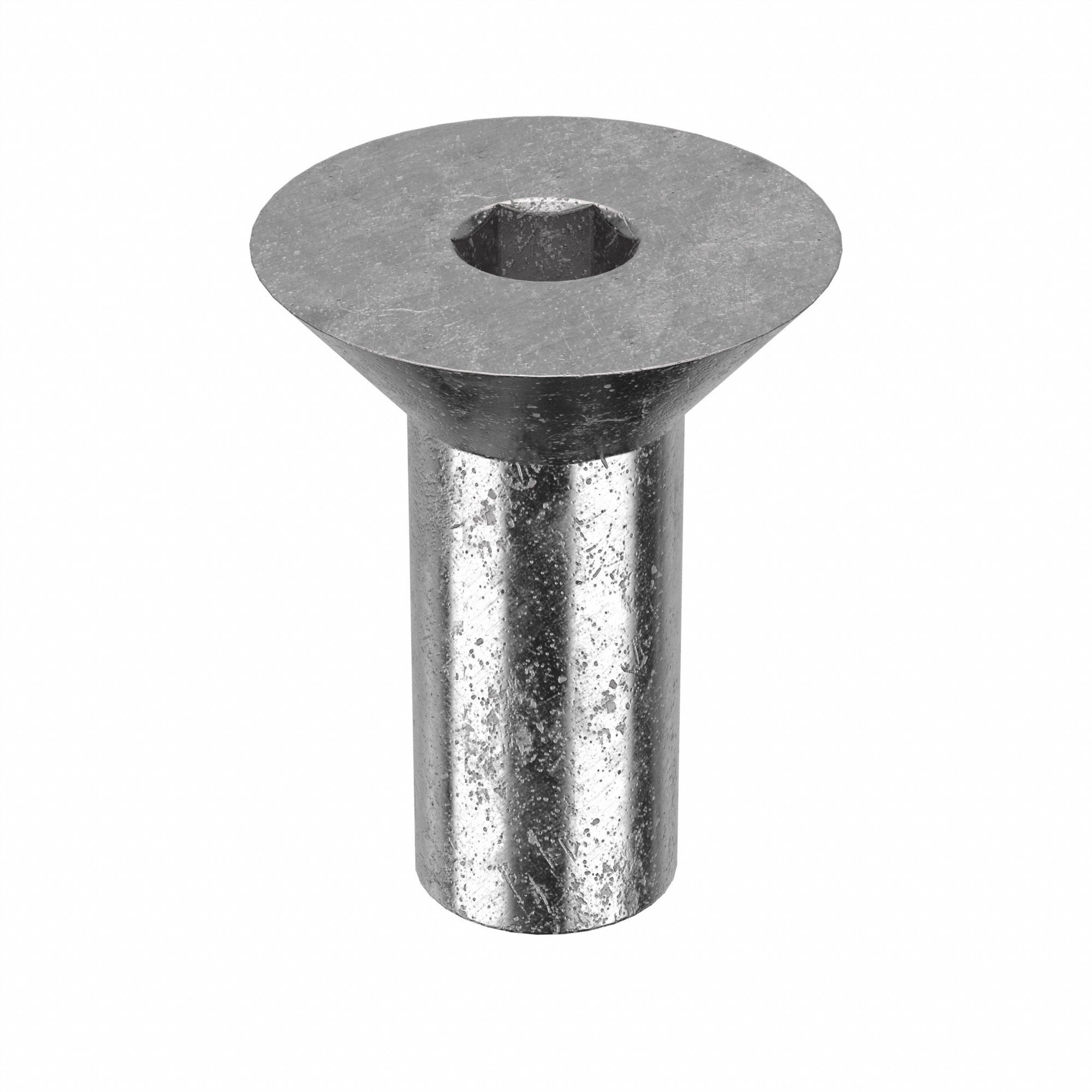 ARCHITECTURAL SEX BOLT, ¼"-20 THREAD, ¾ IN BARREL L, ⅜ IN BARREL DIA, 18-8 STAINLESS STEEL