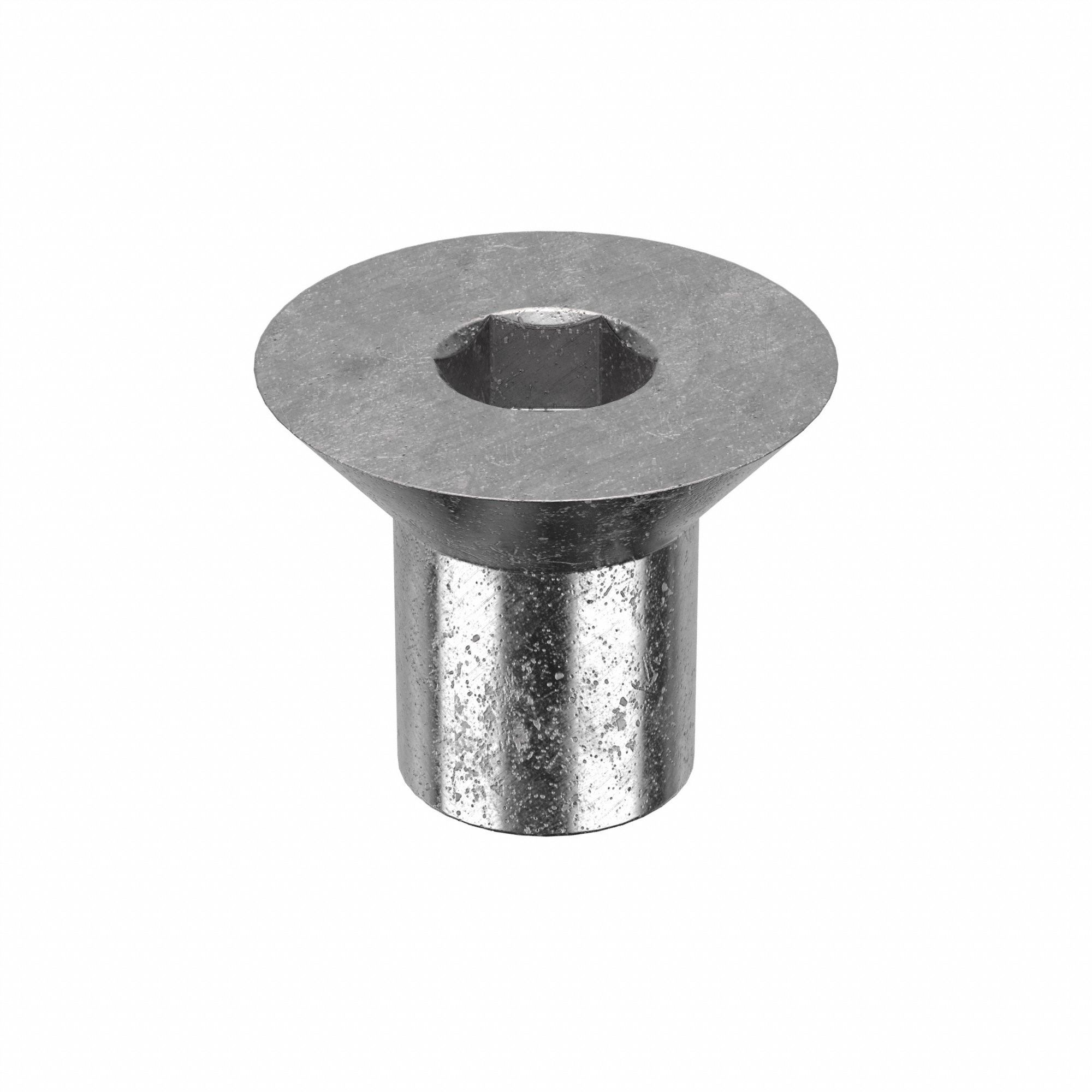 ARCHITECTURAL SEX BOLT, ⅜"-16 THREAD, ½ IN BARREL L, ½ IN BARREL DIA, 18-8 STAINLESS STEEL