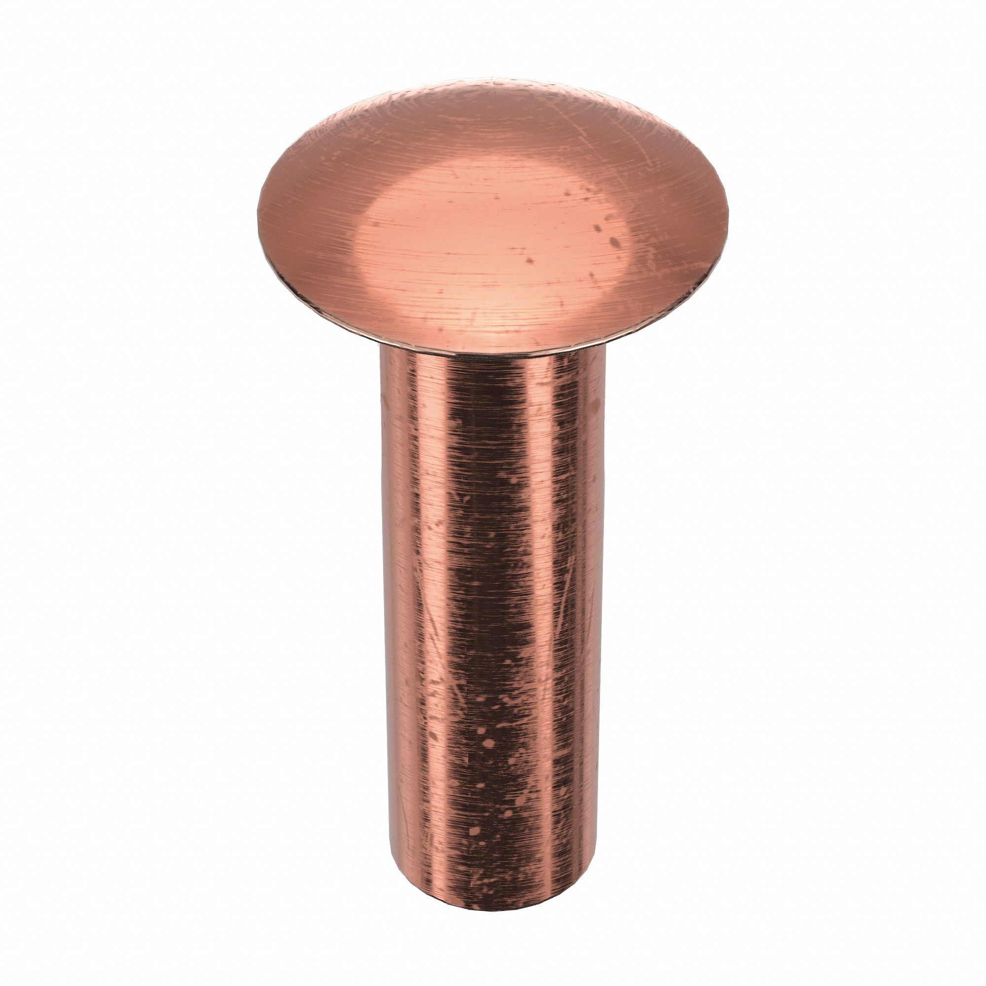 Female Binding Barrel: #8-32 Thread Size, Truss Brl Hd, No Drive, 3/4 in Brl Lg, Copper, Plain, 2 PK