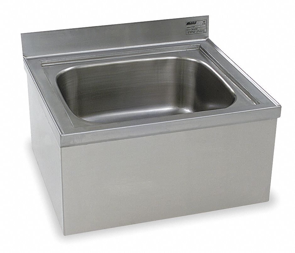 24 5 8 X 21 1 2 X 15 1 2 Stainless Steel Mop Sink 8 Bowl Depth Stainless Steel