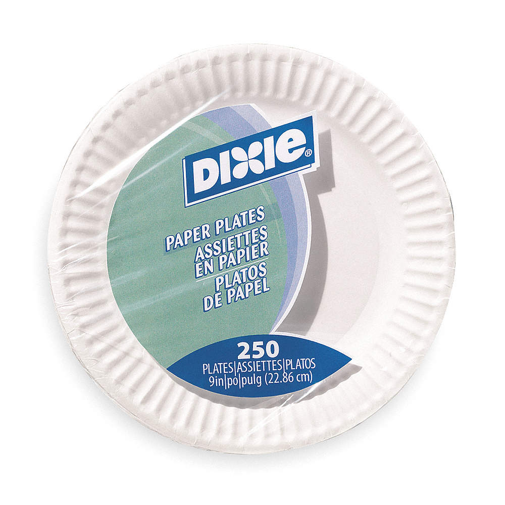 Dixie 9" Paper Plates 1000/CT White 709902WNP9