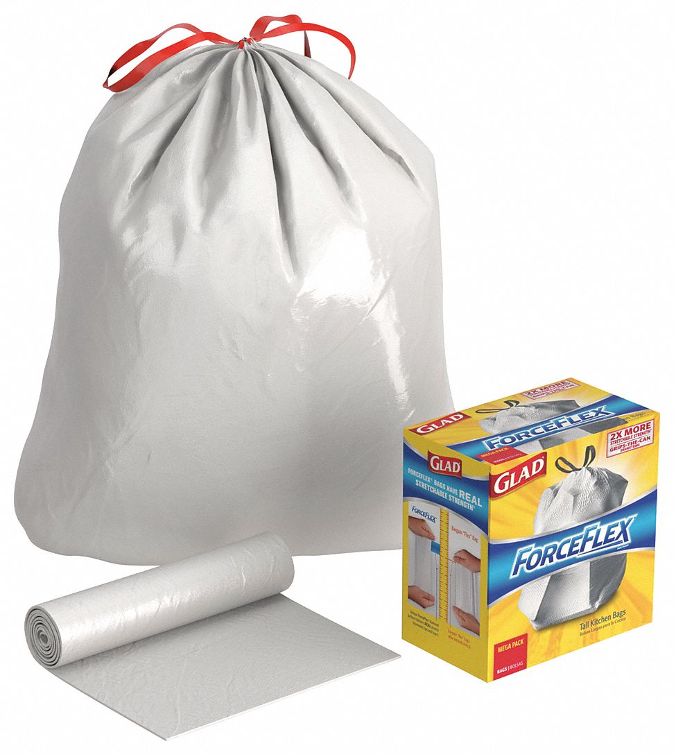 DRAWSTRING BAGS,13 GAL.,0.82 MIL,PK100