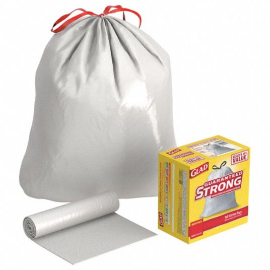 13 Gallons Polyethylene Plastic Trash Bags - 100 Count