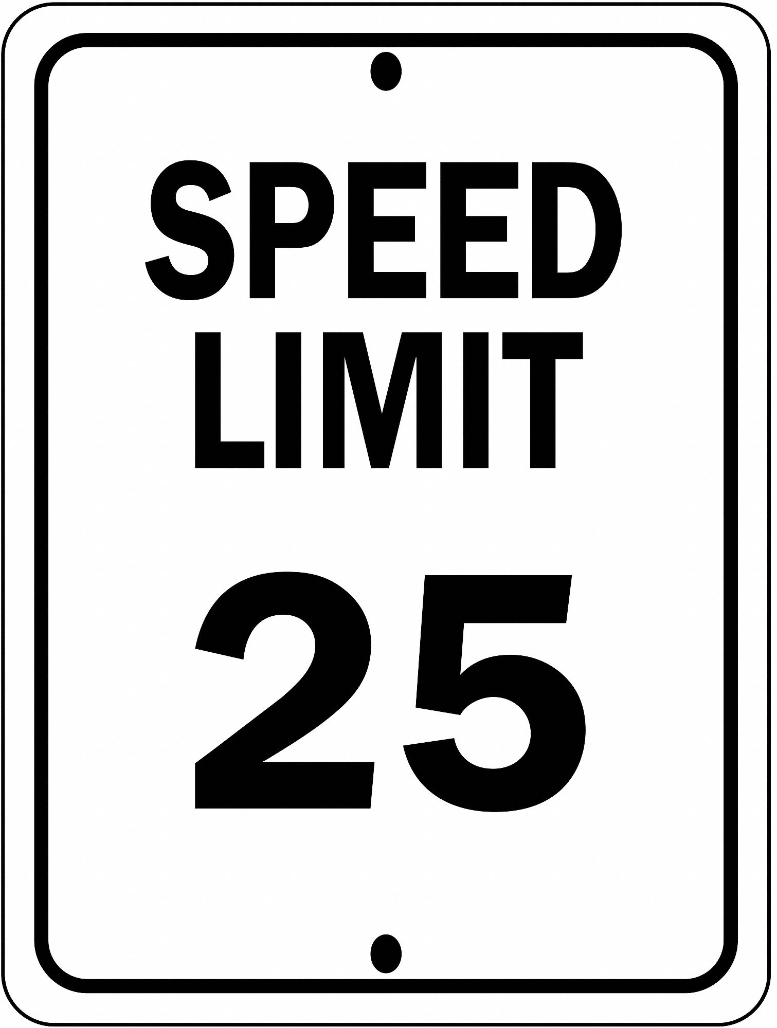 Traffic Sign, MUTCD Code R2-1, Rectangle, Aluminum, Sign Background ...