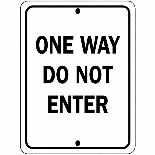 Traffic Sign, MUTCD Code R6-2A, Rectangle, Aluminum, Sign Background ...