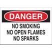 Danger: No Smoking No Open Flames No Sparks Signs