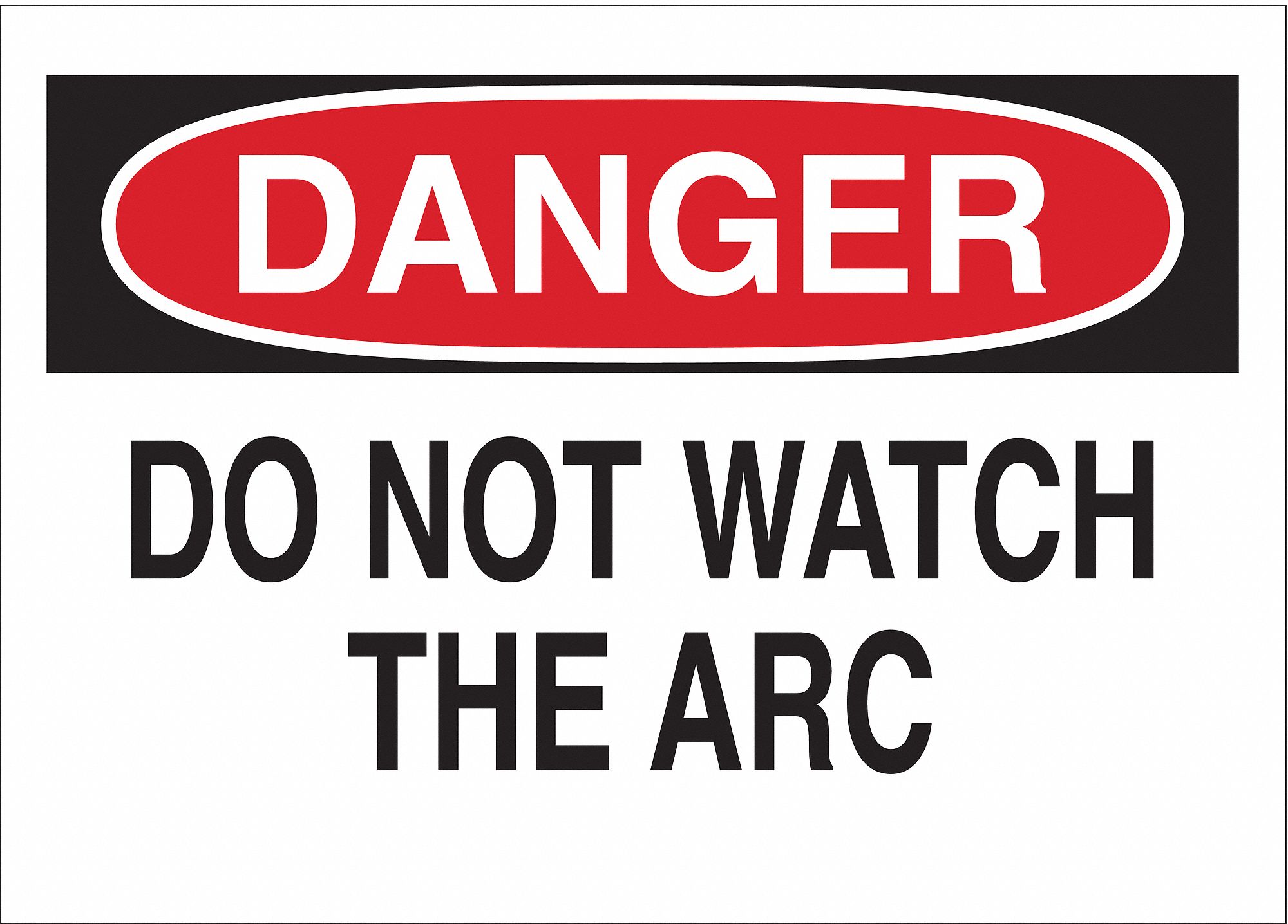 Danger Sign, 10 x 14In, R and BK/WHT, ENG