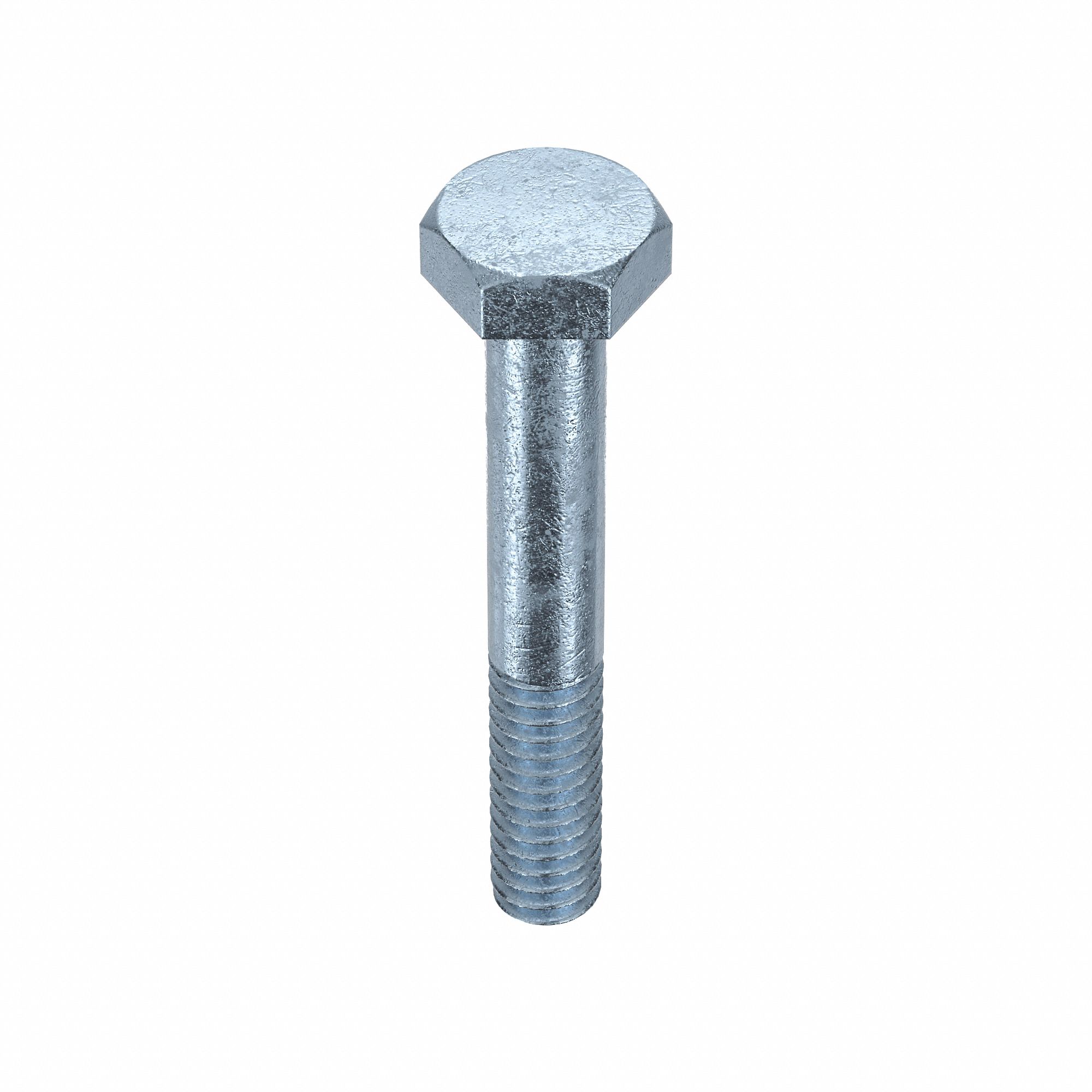 Hex Head Cap Screw: Steel, Grade 5, Zinc Plated, 1/4"-20, Coarse, 1 3/4 in lg, Inch, HRC19, 100 PK