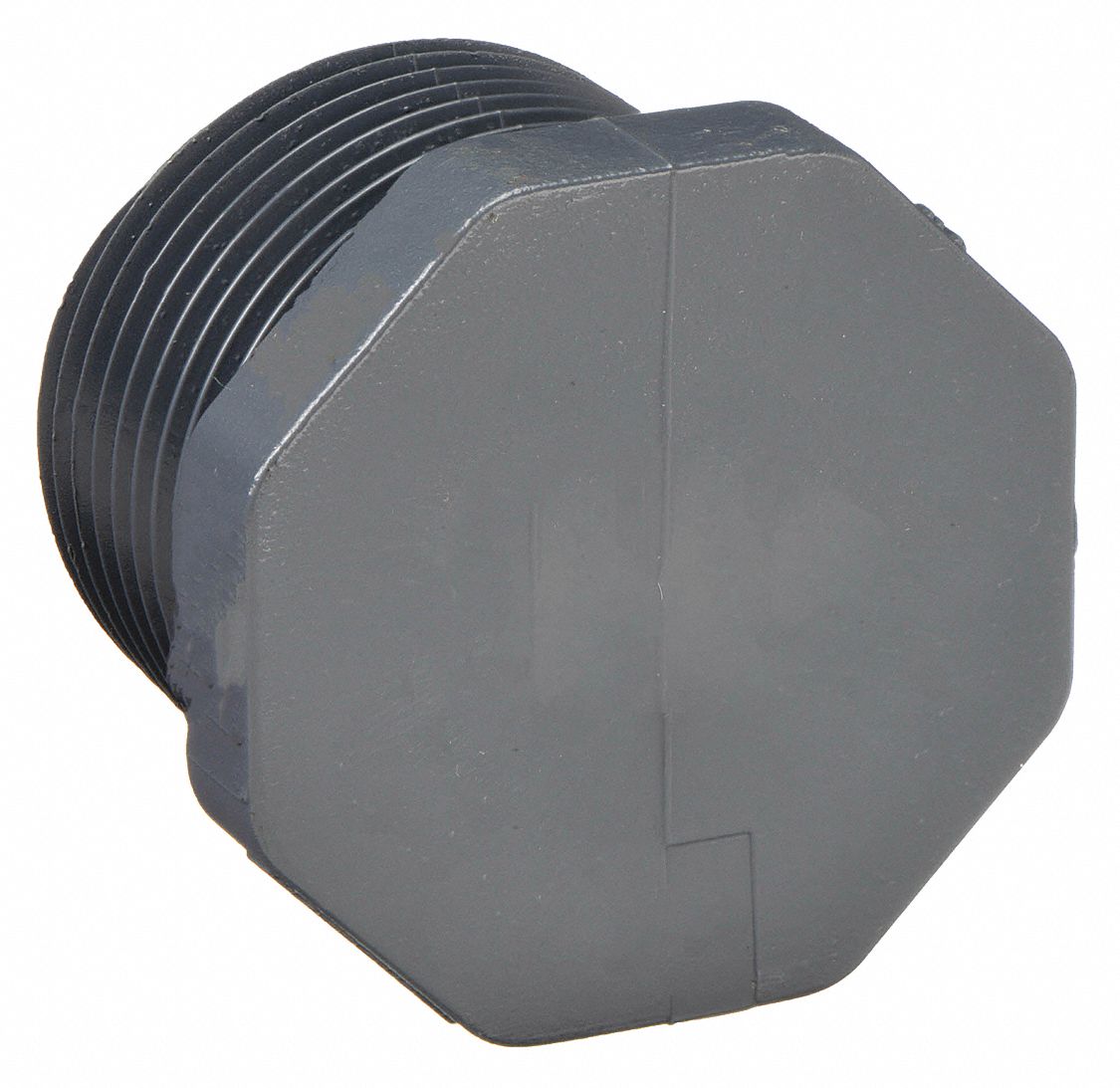 HEX HEAD PLUG: 2½ IN FITTING PIPE SIZE, SCHEDULE 80, MALE NPT, 210 PSI AT 73 ° F, GREY