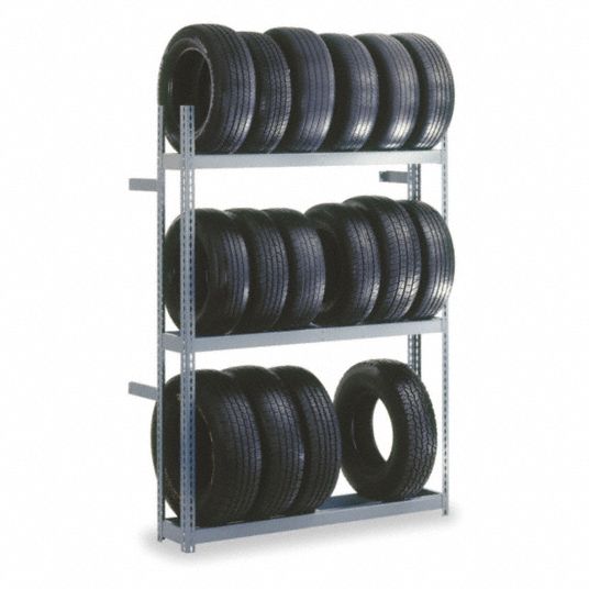 Single Sided Boltless Tire Rack, 3 Shelves, Single Sided Boltless Tire ...