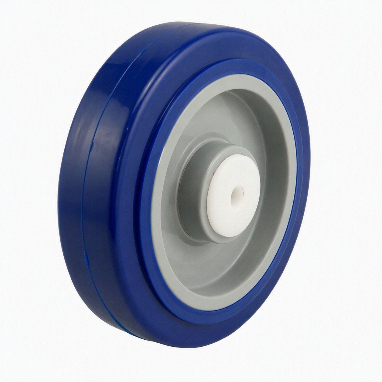 Caster Wheel: 5 in Wheel Dia., 1 1/4 in Wheel Wd, Polyurethane, 250 lb Load Rating