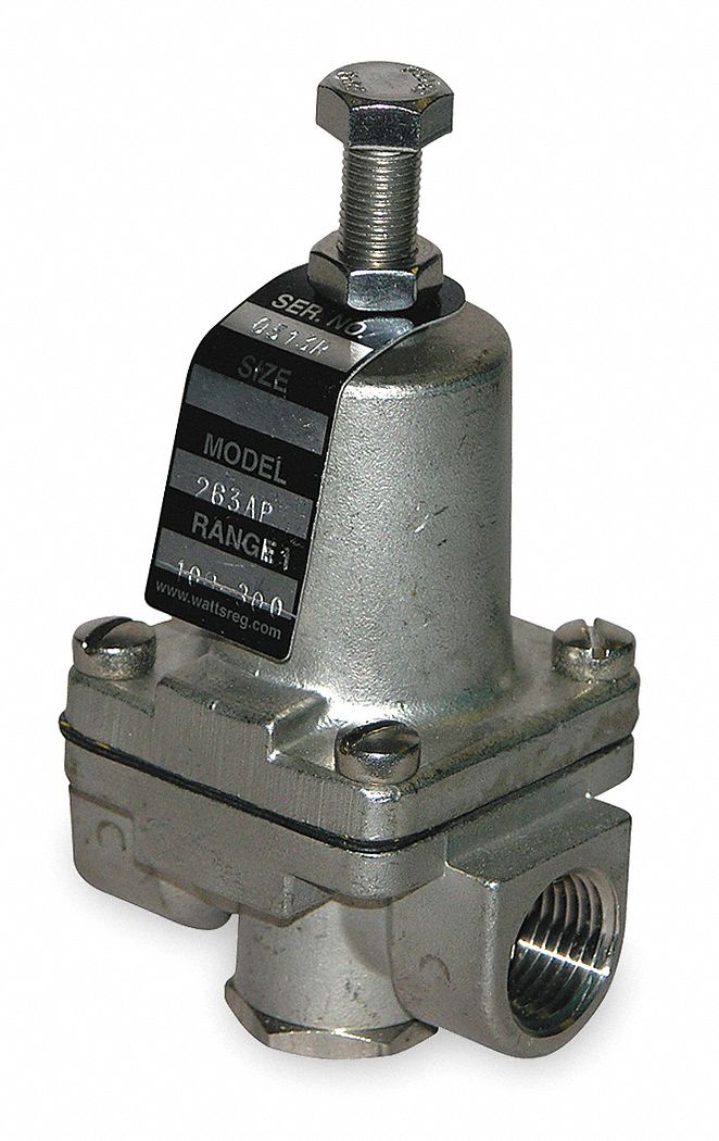 WATTS Pressure Regulator, Stainless Steel, 10 to 125 psi 1KDL11/2