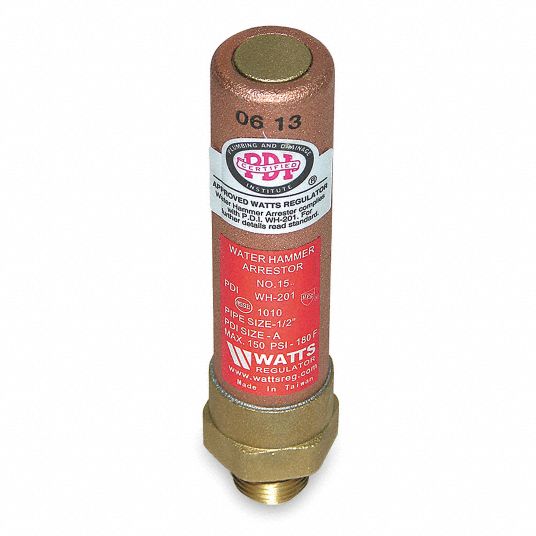 WATTS 71/2"H Copper Water Hammer Arrestor, MNPT 1KDL83/4 15 Grainger