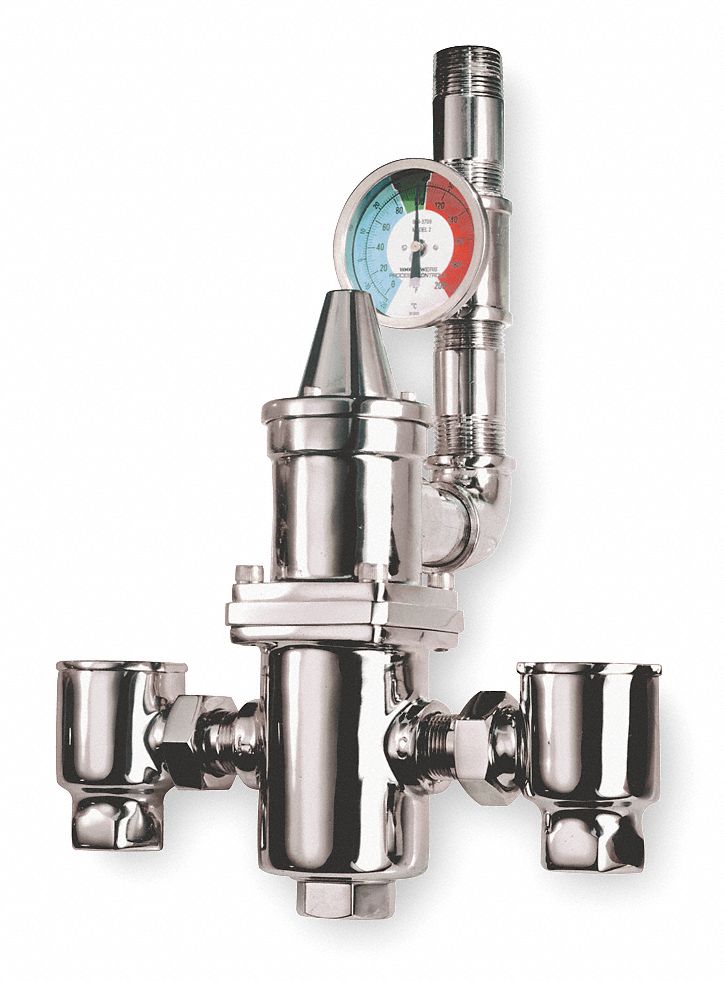 POWERS 1 1/4 in FNPT Inlet Type Mixing Valve, Brass, 0.5 to 5 gpm