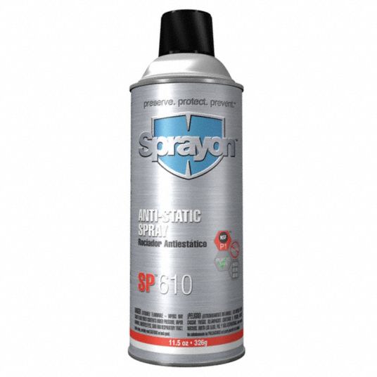 SPRAYON AntiStatic Spray, 11.5 oz, Aerosol Can, Clear 1KRN8