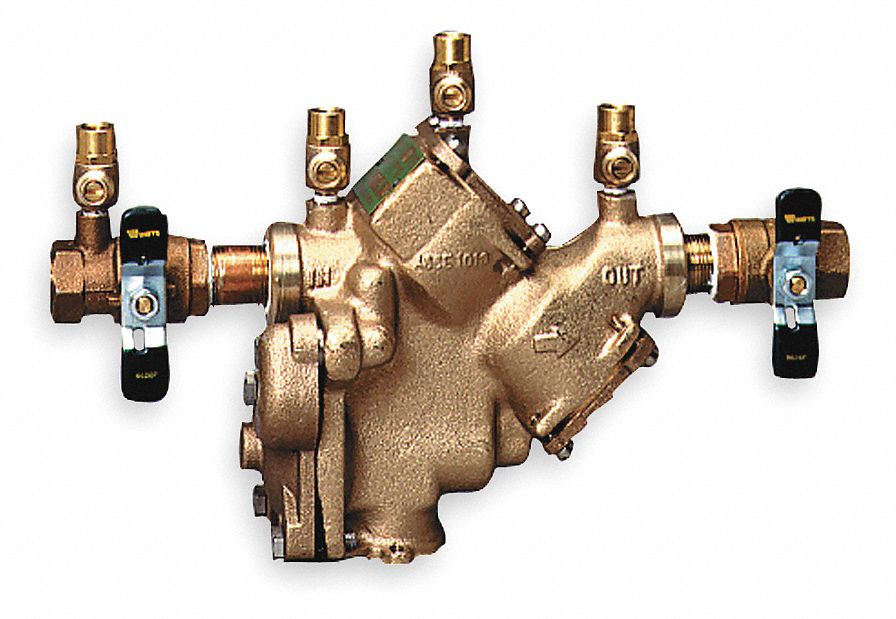 Reduced Pressure Zone Backflow Preventer Bronze Watts 909 Series Fnpt Connection Grainger 